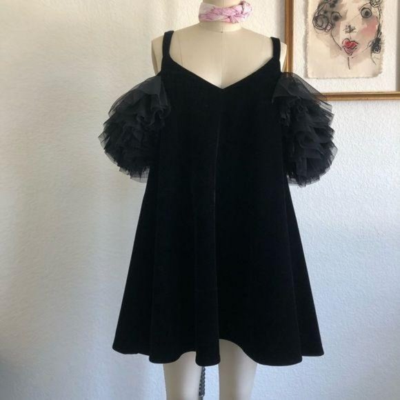 Lazy Oaf GEM Swanning Around Dress Velvet Cold Sho - Picture 4 of 10